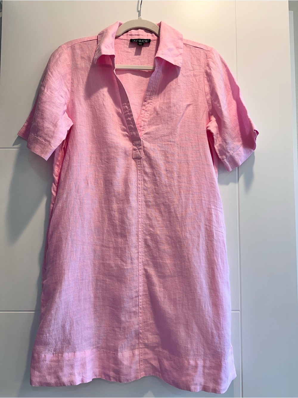 J. Crew Light Pink Linen Tunic Dress